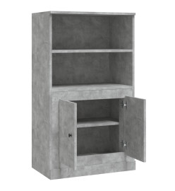 Buffet haut gris béton 60x35,5x103,5 cm bois d'ingénierie