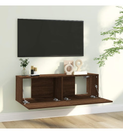 Armoire murale TV Chêne marron 100x30x30 cm Bois d'ingénierie