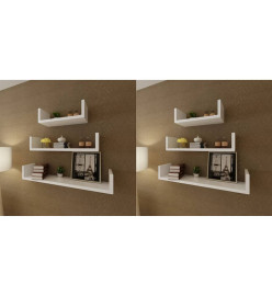 Étagères murales 6 pcs Blanc