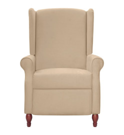 Fauteuil de massage inclinable taupe microfibre