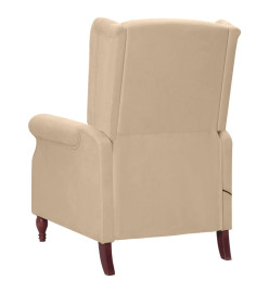 Fauteuil de massage inclinable taupe microfibre