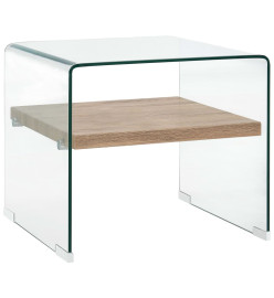 Table basse Clair 50 x 50 x 45 cm Verre trempé