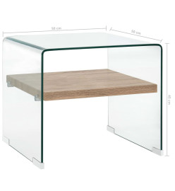 Table basse Clair 50 x 50 x 45 cm Verre trempé