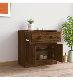 Buffet chêne marron 70x35,5x67,5 cm Bois d'ingénierie