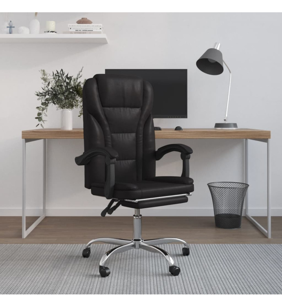 Fauteuil inclinable de bureau Noir Similicuir