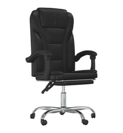 Fauteuil inclinable de bureau Noir Similicuir