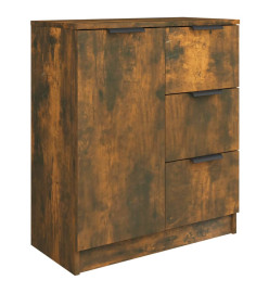 Buffet Chêne fumé 60x30x70 cm Bois d'ingénierie