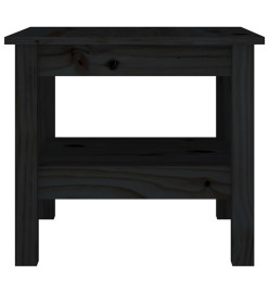 Table basse Noir 45x45x40 cm Bois massif de pin