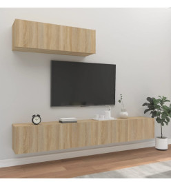 Ensemble de meubles TV 3 pcs Chêne sonoma Bois d'ingénierie