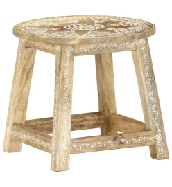 Tabouret peint à la main 38x38x35 cm Bois de manguier solide