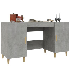 Bureau Gris béton 140x50x75 cm Bois d'ingénierie