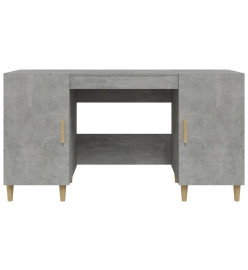 Bureau Gris béton 140x50x75 cm Bois d'ingénierie