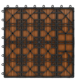 Carreaux de terrasse 22 pcs 30 x 30 cm 2 m² WPC Teck