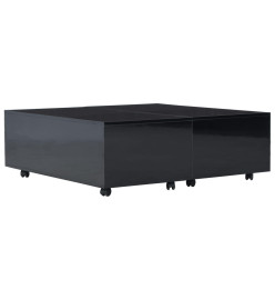 Table basse Noir brillant 100 x 100 x 35 cm