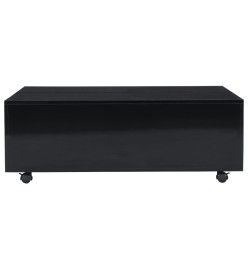 Table basse Noir brillant 100 x 100 x 35 cm