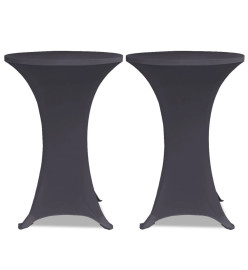 Housses de table extensible 4 pcs 60 cm Anthracite