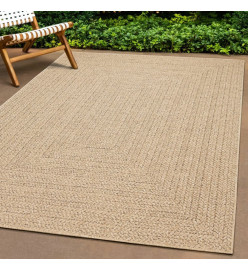 Tapis 160x230 cm aspect jute intérieur et extérieur