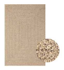 Tapis 120x170 cm aspect jute intérieur et extérieur