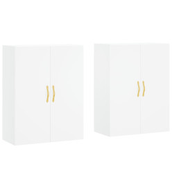 Armoires murales 2 pcs blanc 69,5x34x90 cm