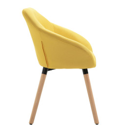 Chaise de salle à manger Jaune Tissu