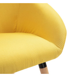 Chaise de salle à manger Jaune Tissu