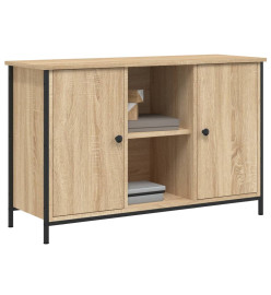 Meuble TV chêne sonoma 100x35x65 cm bois d'ingénierie