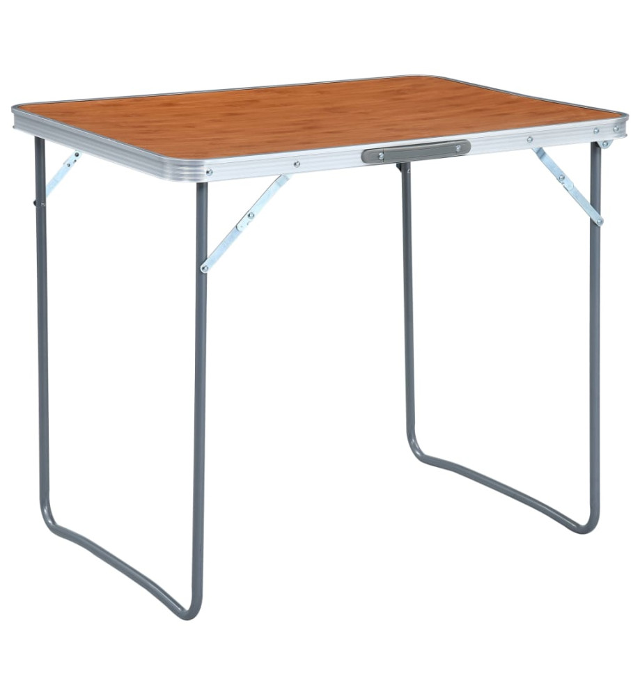 Table pliable de camping avec cadre en métal 80x60 cm