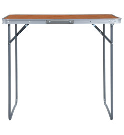 Table pliable de camping avec cadre en métal 80x60 cm