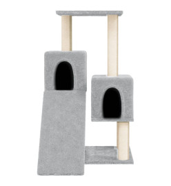 Arbre à chat avec griffoirs en sisal Gris clair 82 cm