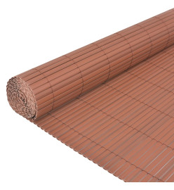 Clôture de jardin Double face PVC 90 x 500 cm Marron