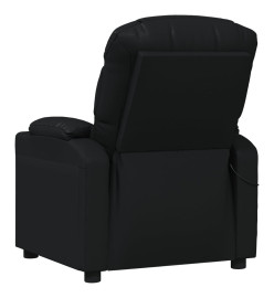 Fauteuil électrique de massage Noir Similicuir