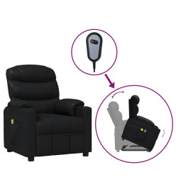 Fauteuil de massage Noir Similicuir