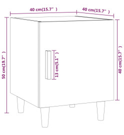 Tables de chevet 2 pcs Blanc brillant Bois d'ingénierie