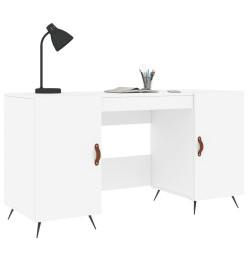 Bureau blanc 140x50x75 cm bois d'ingénierie