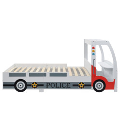 Lit voiture de police avec matelas pour enfants 90x200cm 7 Zone