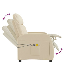 Fauteuil électrique de massage Crème Tissu