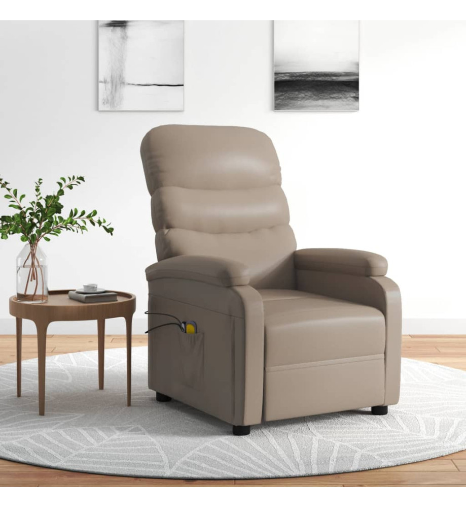 Fauteuil de massage électrique Cappuccino Similicuir