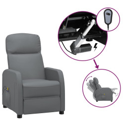 Fauteuil de massage électrique Anthracite Similicuir