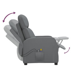 Fauteuil de massage électrique Anthracite Similicuir