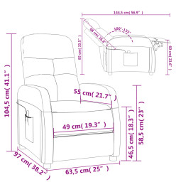 Fauteuil de massage Crème Tissu