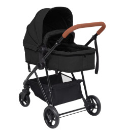 Poussette pour bébé 2-en-1 Anthracite et noir Acier