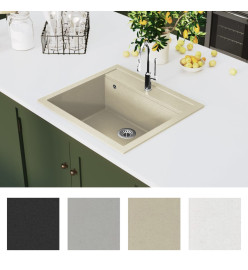 Évier de cuisine Granit Seul lavabo Beige