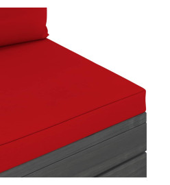 Salon palette de jardin 9 pcs avec coussins Bois de pin massif