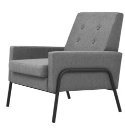 Fauteuil Gris clair Acier et tissu