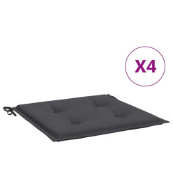 Coussins de chaise de jardin 4 pcs anthracite 50x50x3 cm