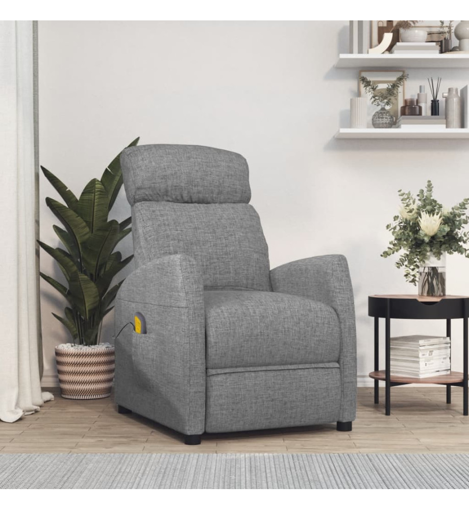 Fauteuil de massage Gris clair Tissu