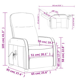 Fauteuil de massage Anthracite Similicuir