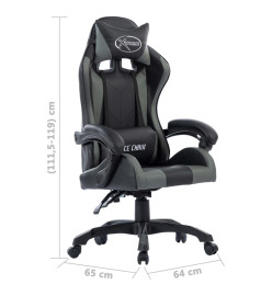 Fauteuil de jeux vidéo Gris Similicuir