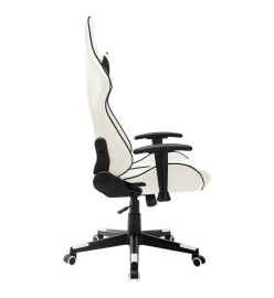 Chaise de jeu Blanc et noir Cuir artificiel