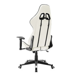 Chaise de jeu Blanc et noir Cuir artificiel